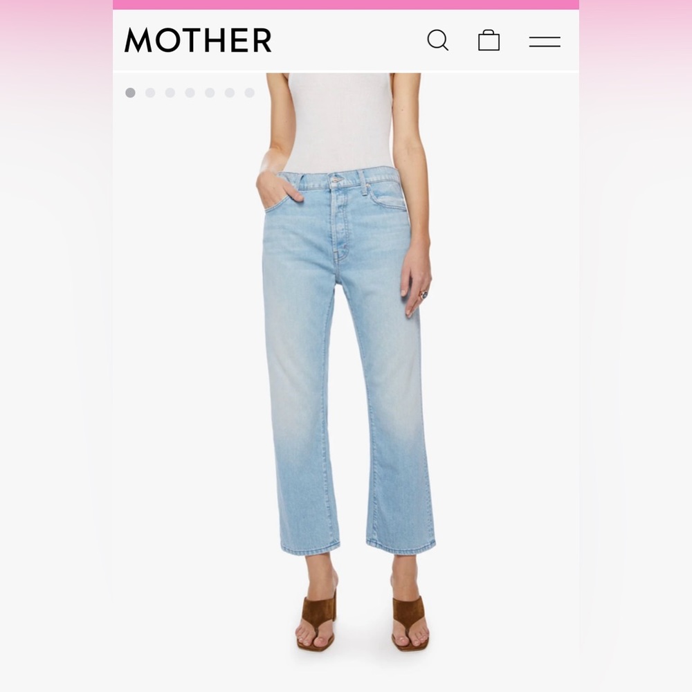 NWT MOTHER The Ditcher Crop- Size 27